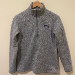 Patagonia Women’s Better Sweater 1/4 Zip Fleece  Pullover in Heathered Gray